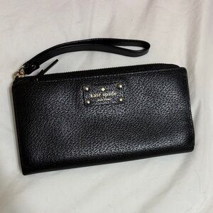 Kate Spade Textured Black Wristlet